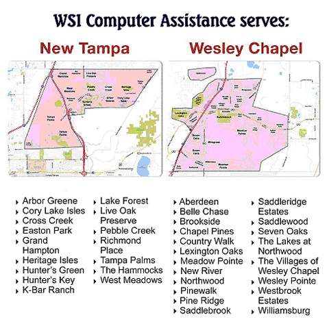WSICA serves Florida areas of New Tampa, Wesley Chapel, Lutz, and Land 	O Lakes.
